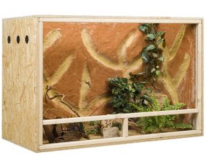 OSB Terrarium, Holzterrarium 120x60x80 cm mit Seitenbelüftung