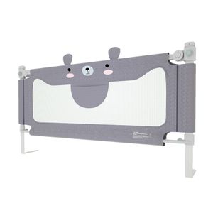 LARS360 Zábrana na posteľ pre batoľatá, deti - 150 cm, Little Bear, sivá - ochrana proti vypadnutiu, ochrana postele, zábrana na detskú posteľ, zábrana na detskú postieľku
