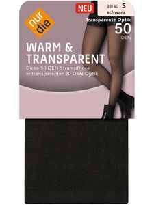 NUR DIE Warm & Transparent schwarz 38-40