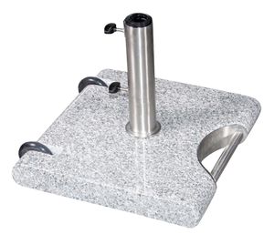 Schirmständer - Granit poliert - Edelstahlrohr - rollbar