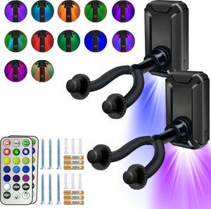 Bettizia 1 Stück Gitarrenhalter mit RGB für Die Wand Gitarren Wandhalterung Gitarre Ukulele Ständer Gitarrenhalter Wand（Gitarrenzubehör）
