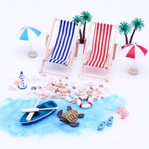 15 Stück Strand Mikrolandschaft Miniatur Dekoration,Mini Stranddekorationen Puppenhauszubehör