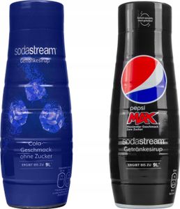 Syrop do SodaStream Cola bez cukru 440ml + Pepsi Max Bez Cukru 440ml Syrop do SodaStream Cola bez cukru 440ml + Pepsi Max Bez Cukru 440ml