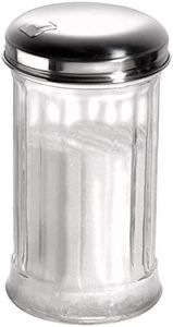 APS Zuckerdosierer  /// Ø 7,5 cm, H: 13,5 cm, 320 ml  /// Behälter aus Glas  /// Schraubdeckel aus Edelstahl /// 40487