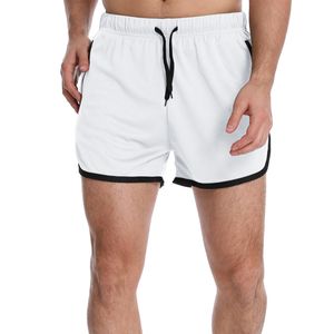 Shorts Herren Sportshorts Kurze Hosen Elastischer Jogginghose Traininghose mit Taschen Weiß,Größe:XL