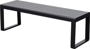 TPFGarden HOCKERBANK Darlington - Garten-Sitzbank mit pulverbeschichteten Aluminiumlatten, Farbe anthrazit, BxTxH: 41,5x138x44 cm