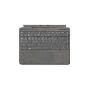 Microsoft Surface Pro Signature Keyboard - Tastatur - mit Touchpad, Beschleunigungsmesser, Surface Slim Pen 2 Ablage- und Ladeschale - QWERTZ - Deutsch - Platin