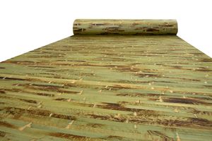 Wandverkleidung aus massiven Bambuslatten - Natur Roll Laminat in verschiedenen Musterungen Grün getigert Höhe: 150 cm / 1 Stk. = 1 Meter