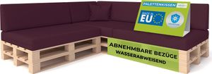 Pillows24 - Poduszki na palety ze zdejmowaną poszewką - ZESTAW 8 | poduszki na sofę z europalet 120x80 - wodoodporne - zewnętrzne / wewnętrzne | śliwka Pillows24 - Poduszki na palety ze zdejmowaną poszewką - ZESTAW 8 | poduszki na sofę z europalet 120x80 - wodoodporne - zewnętrzne / wewnętrzne | śliwka