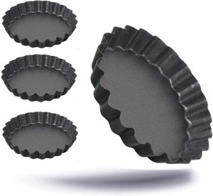 Antihaft beschichtete Auflaufform Törtchen für Profis PTFE 4 er Tortelett Tartelett Form kleine Törtchenform Tortenboden Backform im 12 cm