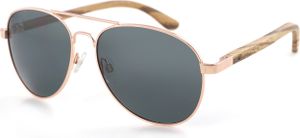 Wave Hawaii Sonnenbrille Trucka, Steel - Zebra Wood WH1117