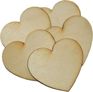 10 Holzherzen natur 7cm - Hochzeit Streudeko Namensschild zum Basteln & Beschriften