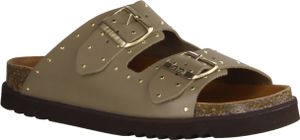 Scholl Beatriz Damenpantolette, Leder, Taupe (Hellbraun), Damenschuhe - Damenschuhe Pantolette /  Zehentrenner, Braun, leder