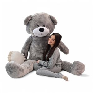 XXL Teddybär Plüsch Kuschel  Teddy Bär Valentinstag Geschenk XL 220 GRAU