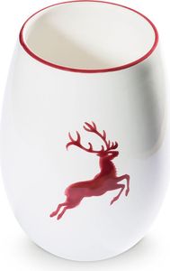 Gmundner Ceramics Bordeaux Red Stag, váza 21 cm