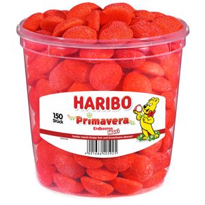 Haribo Primavera große rote gezuckerte schaumzucker Erdbeeren 1050g
