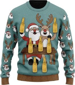 JAP Christmas - 3D Weihnachtspullover -  Ringwerfen - Lustiger Hässlicher Weihnachtspullover Für Damen und Herren Ugly Christmas Sweater - M
