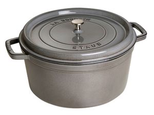 Staub Round Stew/Fry Pan 28 cm Graphite Gray 1102818