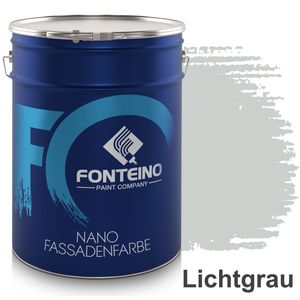 Nano Fassadenfarbe Außenfarbe Wandfarbe Fassadenschutz - Lichtgrau 10L
