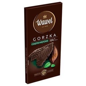 Wawel Schokolade Premium Gorzka 64% Kakao Minze Teilchen 90g