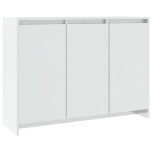 vidaXL Sideboard Hochglanz-Weiß 102x33x75 cm Holzwerkstoff