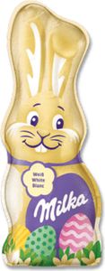 Milka Schmunzelhase aus weißer Schokolade Osterhasen Hohlfigur 90g