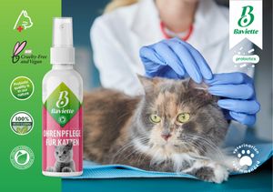 Ohrenreinigung Ohrenpflege Katzenpflege Haustiere schnelle Beseitigung von Schmalzrückstände, von Tierärzten empfohlen | biologisch, PROBIOTISCH |
