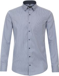 REDMOND Herren Businesshemd Langarm Button-Down Modern-Fit Blau L