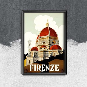Poster - Canvas - Leinwand - 21 cm x 29,7 cm - Fotoposter - Leinwandkunst - Florenz, Italien