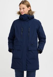 NORTH BEND NBBree Damen Parka Winterjacke Mantel Jacke winddicht wärmend wasserdicht atmungsaktiv Kinnschutz verstellbarer Saum Kapuze Reißverschlusstaschen