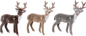 Hoff INTERIEUR 4110 FIGUREN BAMBI 3er-Set Reh Hirsch ca. 10,5x12,5x3cm braun grau