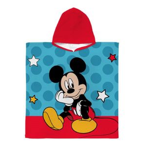 Mickey Mouse Kinder Poncho mit Kapuze 60 x 120cm