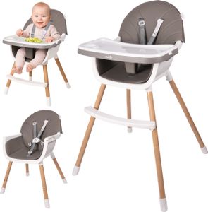 Malplay Kinderhochstuhl Babystuhl für Kinder verstellbares abnehmbares Tablett BITEO Grau bis 20 kg Malplay Kinderhochstuhl Babystuhl für Kinder verstellbares abnehmbares Tablett BITEO Grau bis 20 kg