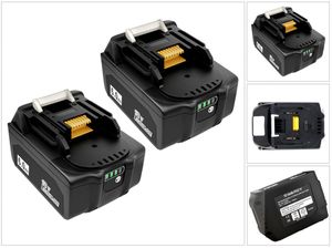 2-Pack 18V 6.0Ah Lithium-iontová náhradní baterie Replacement Tool Batteries Baterie pro nářadí Makita BL1850 BL1815 BL1815N BL1820 BL1820B BL1830 BL1830B BL1835 BL1840 BL1840B BL1845 BL1850B BL1860 BL1860B LXT400
