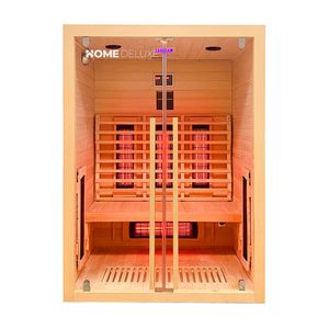 HOME DELUXE – Infrarotkabine SONORA M – 135 x 105 x 190 cm - für 1- 2 Personen, 6 Vollspektrumstrahler, Holz: Hemlocktanne I Infrarotsauna, Sauna, Wärmekabine, Infrarot HOME DELUXE – Infrarotkabine SONORA M – 135 x 105 x 190 cm - für 1- 2 Personen, 6 Vollspektrumstrahler, Holz: Hemlocktanne I Infrarotsauna, Sauna, Wärmekabine, Infrarot