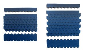 Mini-Dachschindeln Blau, Bitumen, Pappe, Vogelhaus, Vordach, Firsten, Sandkasten, Spielhaus, Hundehütte