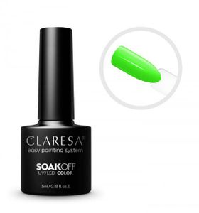 CLARESA SoakOFF UV/LED Gel - Neon 4 Green, 5 ml
