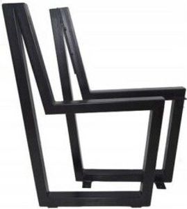 Bankbeine 2stk. 56x82cm schwarz pulverbeschichtet Bankkufen Bankgestell Stahl Gartenbank Beine