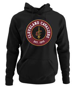 Cleveland Cavaliers - Basketball NBA Team Kapuzenpullover Hoodie, Schwarz, S, Vorne