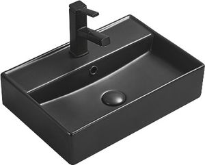 Mexen Blanca Aufsatzwaschbecken 50 x 35 cm, Schwarz matt - 21105085 Mexen Blanca Aufsatzwaschbecken 50 x 35 cm, Schwarz matt - 21105085