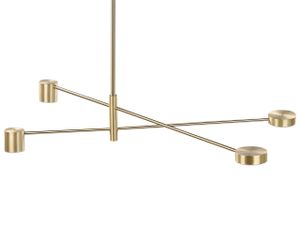 BELIANI Hängeleuchte mit 4 Lichtern gold Metallrahmen Minimalistisch Modernes Wohnzimmer/Schlafzimme