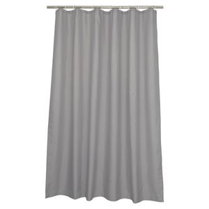 SENSEA - Textil-Duschvorhang - Waschbar Badvorhang - Wasserdicht Schimmelresistent -HAPPY - Granit - B.180 x H.200 cm