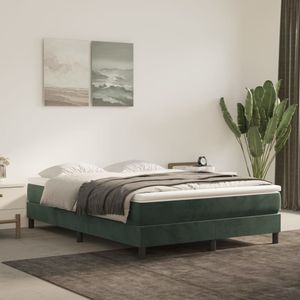 Möbel Bettgestell Dunkelgrün 140x200 cm Samt - Klassische Betten 3120775
