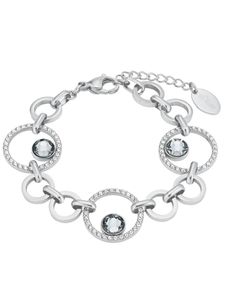 s.Oliver Damen Edelstahl Armband mit Anhänger und Swarovski in silberfarben - 2024268