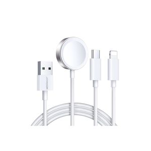 Joyroom S-IW008 3-in-1-Kabel magnetisches Ladegerät USB-A – Lightning/USB-C 1,2 m – Weiß