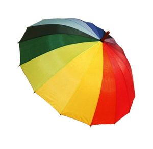 HAAC Regenschirm Golfschirm Partnerschirm Regenbogen Automatik 105 cm