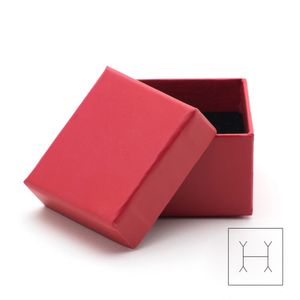 Dárková krabička na šperk červená 43x48x34mm - 1 ks