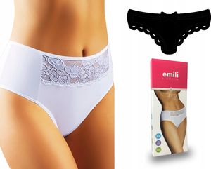 Dámské bavlněné kalhotky Emili CHITA, barva: černá, velké: XXL Dámské bavlněné kalhotky Emili CHITA, barva: černá, velké: XXL