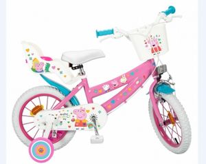 Toimsa Kinderfahrräder Mädchen Peppa Pig 16 Zoll 25,4 cm Mädchen Trommelbremse Rosa