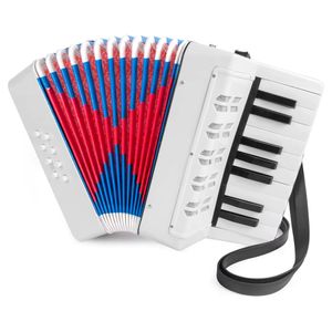 Akkordeon für Kinder mit 17 Tasten – Musikspielzeug – 8 Bässe, geeignet für Anfänger und Erwachsene – Pädagogisches Musikinstrument für Jungen und Mäd